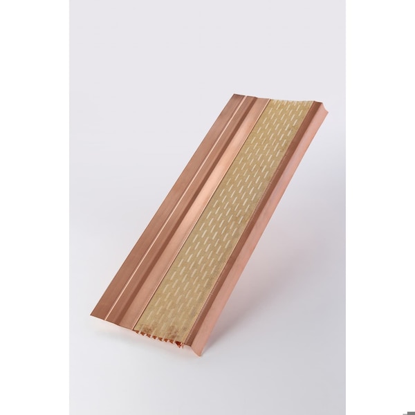 Waterlock Micromesh Flat Copper Frame & Brass Mesh Gutter Guard, 1ft Sample WM-FLT-001-CU - main