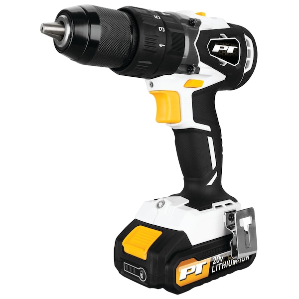 Performance Tool 20V Li-Ion 1/2 in. Hammer Drill, Brushless, 2-Speed, LED Light, Case W7722 - main