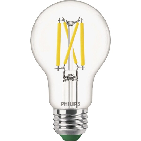 Signify Ultra Efficient 60W Equivalent Daylight Clear A19 LED Bulb, 4PK 592428 - main