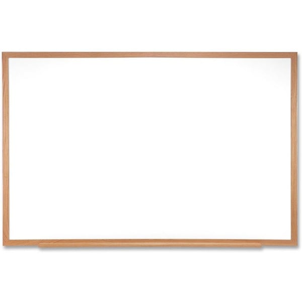 Ghent Dry Erase Board, Plastic, 24 in, 36 in, Aluminum Frame, White, Gloss M2W-23-1 - main