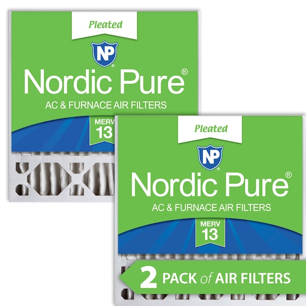 Nordic Pure 20x20x5 Pleated Air Filter, High Capacity, Electrostatically Charged Synthetic Media, MERV 13, 2 PK 20x20x5HM13-2 - main