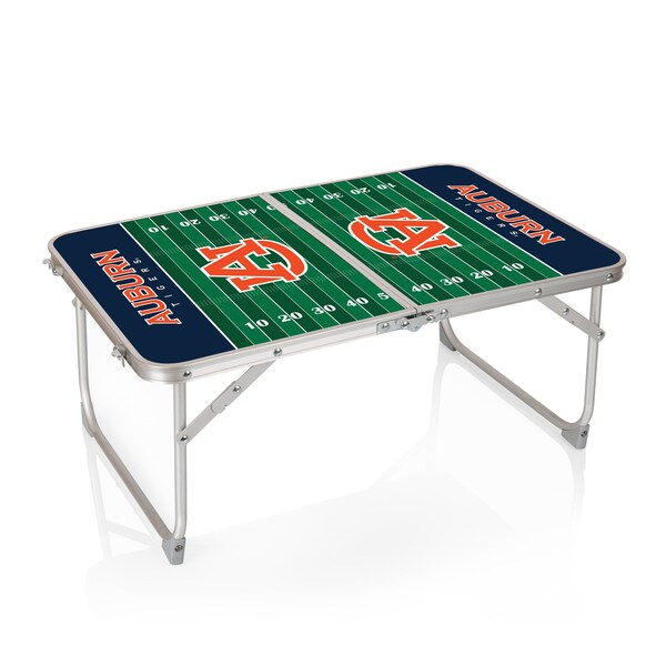 Picnic Time Family Of Brands Auburn Tigers - Concert Table Mini Portable Table, Charcoal Wood Grain 843-00-141-044-0 - main