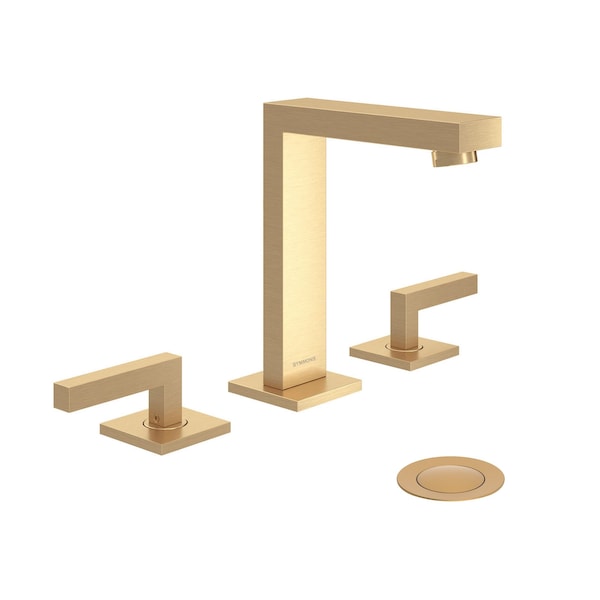 Symmons Duro Widespread Two-Handle Bathroom Faucet with Push Pop Drain Assembly (1.0 GPM) SLW3612BBZPP - main