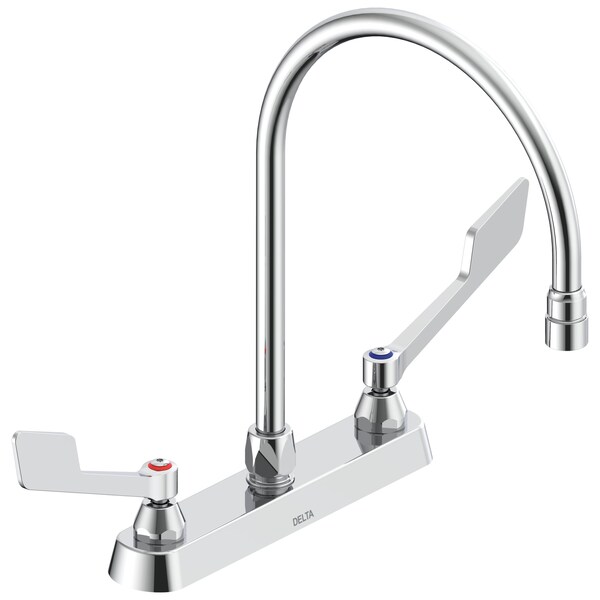 Delta Commercial 26C3 8 In Cast Deck-Mount In Chrome 26C3955-R7 - main