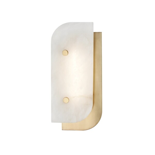 Hudson Valley Lighting Yin & Yang 1 Light Wall Sconce 13 In. Aged Brass 3313-AGB - main