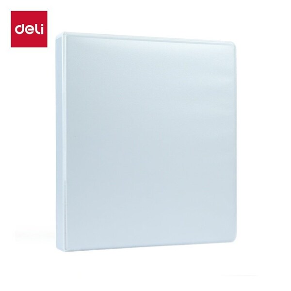 Deli Economy View Binder 0.5in, Letter, 3-Ring, 2 Pockets, White, 12PK CF560-WH - main