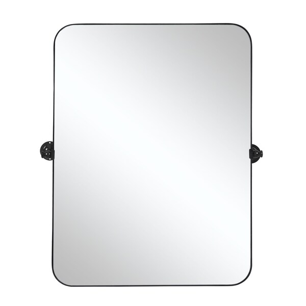 Homeroots 36" Black Metal Framed Standing Mirror 565109 - main