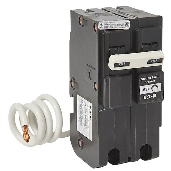 Eaton Cutler-Hammer Circuit Breaker, GFTCB Series, 60A, 2 Pole, 120/240V AC, 10kA GFTCB260 - main