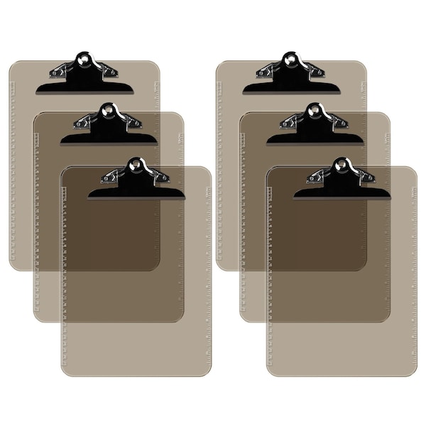 Davis Group Plastic Clipboard, Spring Clip, Smoke, 6PK 4877-97-06 - main