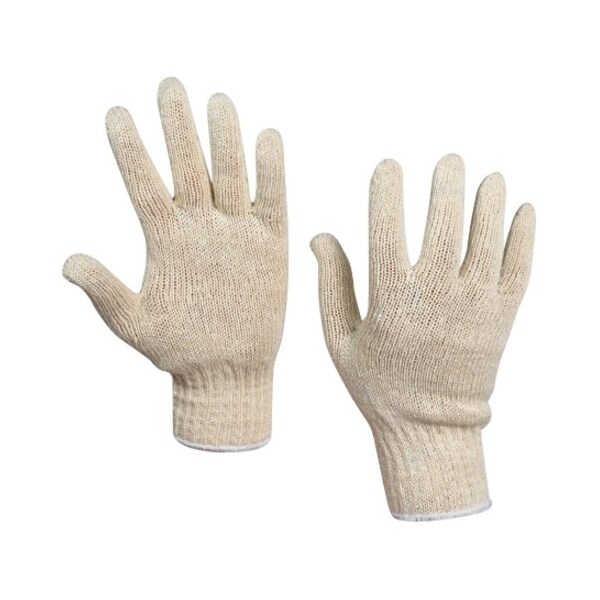 Partners Brand Knit Gloves, White, L, 12 PK GLV1010L - main