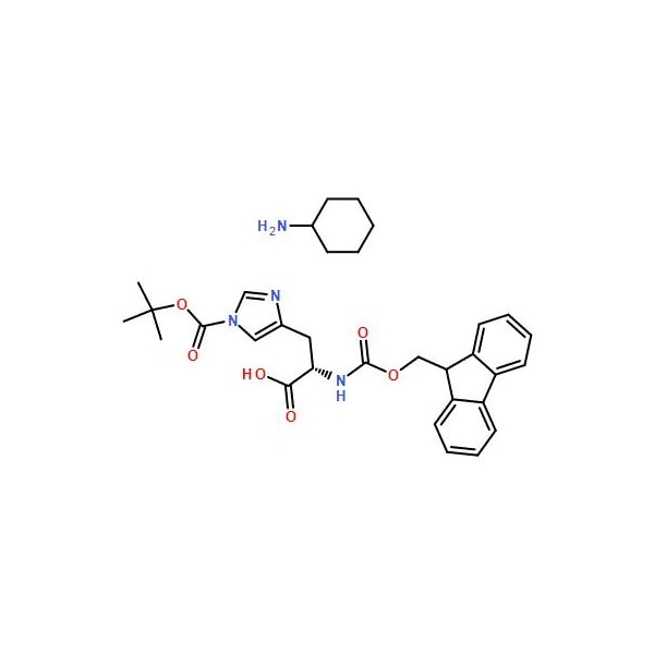 Ak Scientific Fmoc-His(Boc)-OH cyclohexylamine salt (25g), CAS 81379-52-4 V1357-25g - main