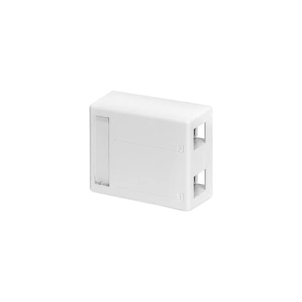 Leviton 2-Port Quickport Housing For, Shielded Conns Surface Mount, White 4S089-2WP - main