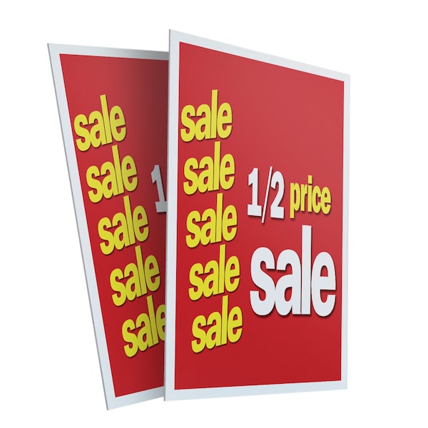 Signmission 1-2 Price, Plastic Signs Only 24 Inch x 36 Inch, Corrugated Plastic, 2PK CSB-2436-2PACK-1-2 Price - main