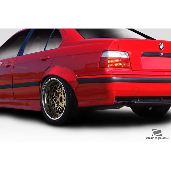 Duraflex 1992-1998 BMW 3 Series E36 RBS Rear Fender Flares, Signature Black, 2PK 113677 - main