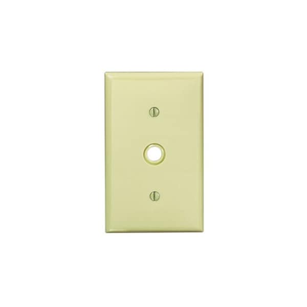 Leviton Telephone/Cable Wallplate, Standard Size, Gang 1, Gray 80718-GY - main