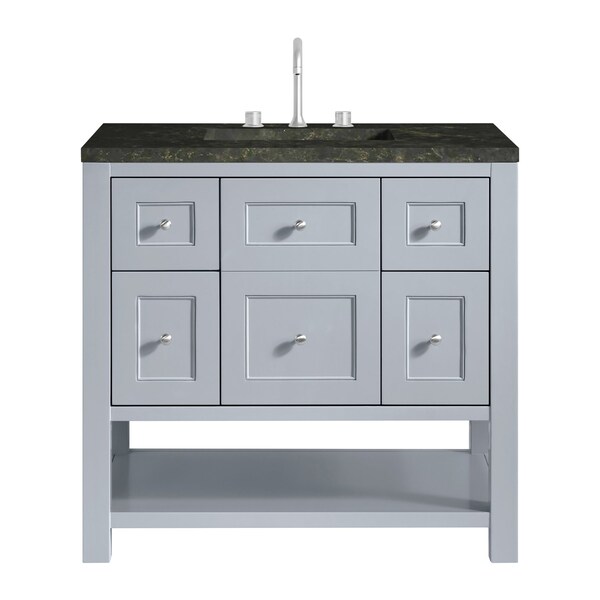 James Martin Vanities Breckenridge 36" Single Vanity, Serenity Blue, w/ 3 CM Phantome Eclos Top 330-V36-SRB-3PHT - main