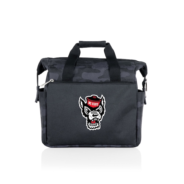 Picnic Time Family Of Brands NCAA NC State Wolfpack On The Go Lunch Bag Cooler - Soft Cooler Lunch Box, Black Camo 510-00-182-424-0 - main