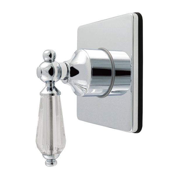 Kingston Brass Single-Handle Six-Way Diverter Valve with Square Trim Kit, Polished Chrome KS4041WLL - main