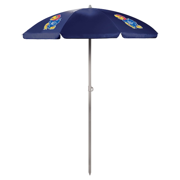 Picnic Time Family Of Brands NCAA Kansas Jayhawks Outdoor Canopy Sunshade Beach Umbrella 5.5' 822-00-138-244-0 - main