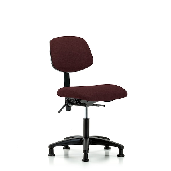 Blue Ridge Ergonomics Desk Chair Desk Chair, Fabric, Glides, Bur, No Arms, 19" to 24" Height, Fabric, Burgundy BR-FDHCH-RG-T0-A0-RG-F41 - main