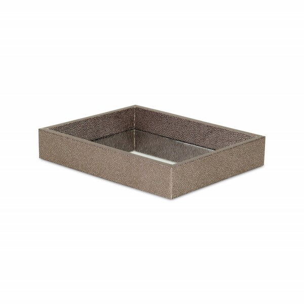 Homeroots 10in Gray Rectangular Wood Handmade Tray 483298 - main