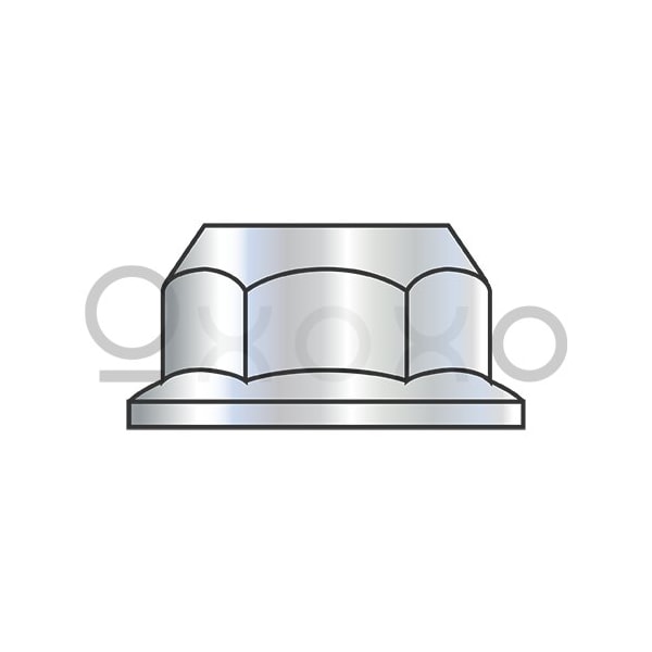 Oxoxo M10-1.5 Din 6923 Metric Class 8 Hex Flange Nut Non Serrated Zinc ROHS, 1000PK 429032 - main