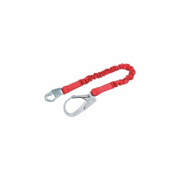 Dbi-Sala Protecta Pro, Stretch Shock Absorbing Lanyard, 6 ft, Rebar Hook Top Connection, Snap Hook 098-1340121 - main