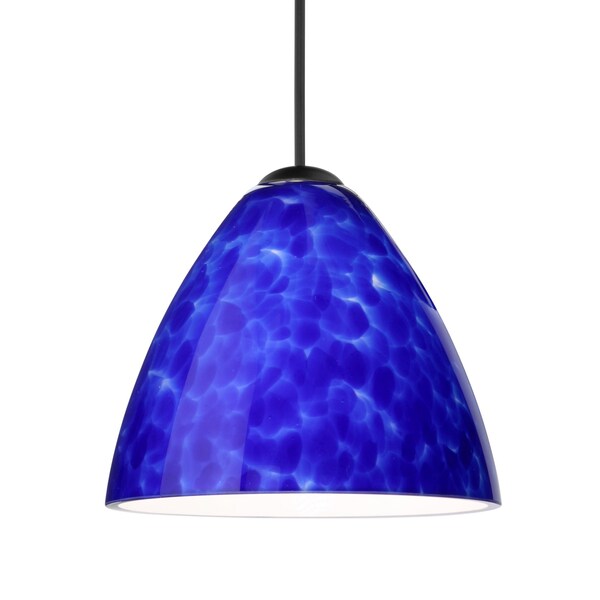 Besa Lighting Besa Mia Pendant, Blue Cloud, Black Finish, 1x 50W MAX GY6.35 Base 1XT-177986-BK - main