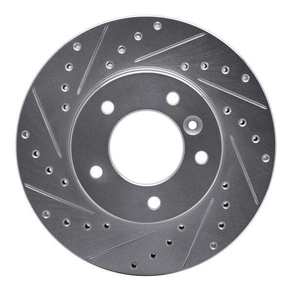 Dynamic Friction Co DFC Brake Rotor - Drilled and Slotted - Silver 631-20006L - main