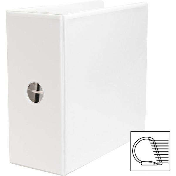 Business Source Ring Binder, White, Clear Sleeve BSN28445 - main