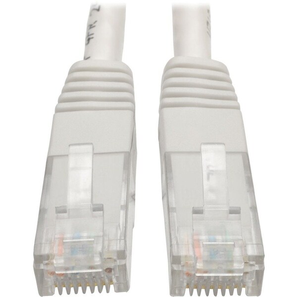 Eaton Tripp Lite Series Cat6 Gigabit Molded UTP Ethernet Cable RJ45 M/M, PoE, White. 100 ft. 30.5 m N200-100-WH - main