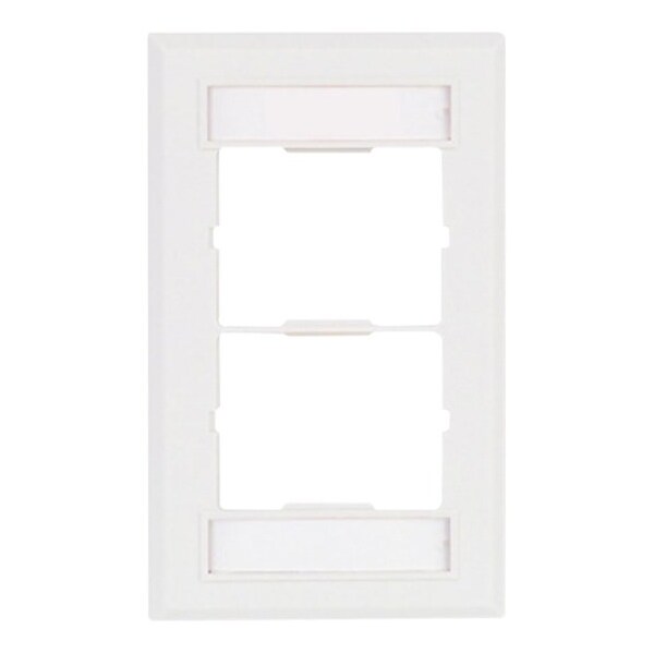 Siemon 2-PORT FLUSH MOUNT UNLOADED, SINGLE GANG FOR 2 CT COUPLERS, IVORY CT4-FP-20 - main