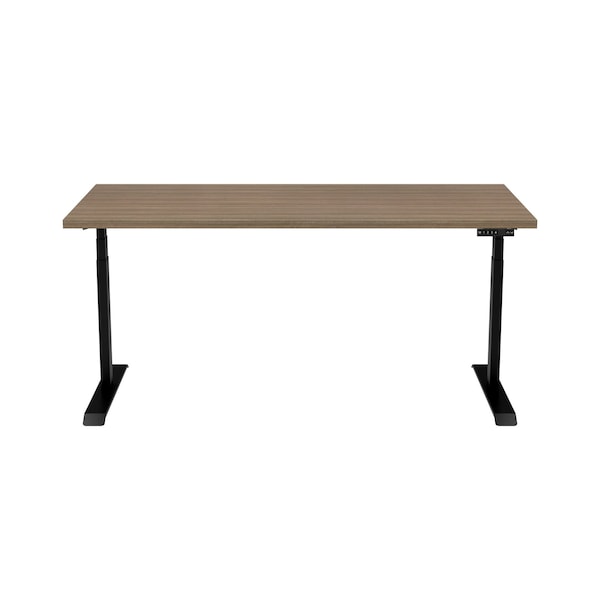 Homeroots 60" Wood Brown and Black Writing Desk 524933 - main