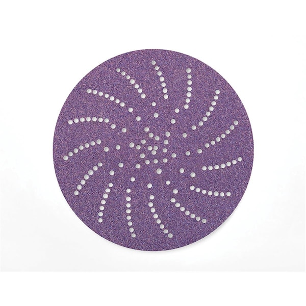 Pinpoint 5 in. Hookit Clean Sanding Paper Disc - Purple - 180 Grit PI1343434 - main