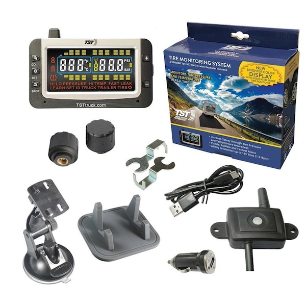 Whole-In-One TST507RV2C 507 Tire Pressure Monitoring System with 2 Cap Replacement Sensors WH3575847 - main