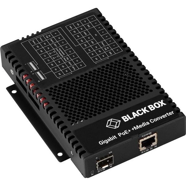Black Box BLACK BOX Transceiver/Media Converter - Gigabit Ethernet 1000 - MBPS POE+ Media Converter LGC5600A - main