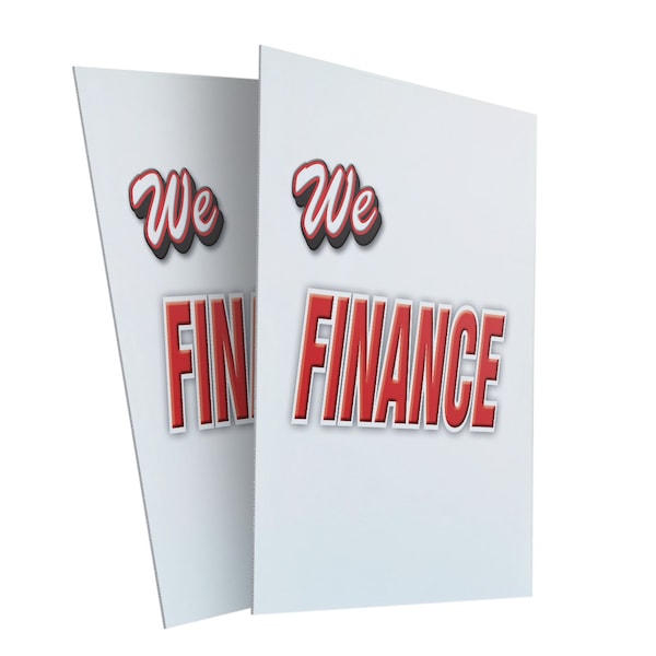 Signmission We Finance, Plastic Signs Only 24 Inch x 36 Inch, Corrugated Plastic, 2PK CSB-2436-2PACK-We Finance - main