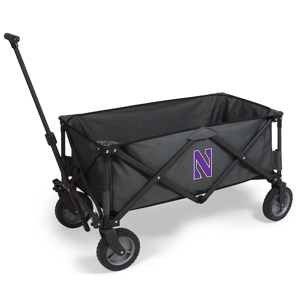 Picnic Time Family Of Brands NCAA Northwestern Wildcats Adventure Wagon Folding Wagon - Wagon Cart 739-00-679-434-0 - main