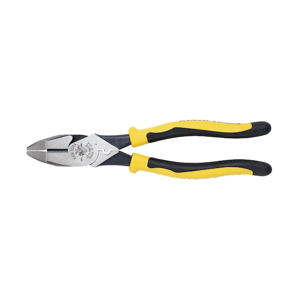 Klein Tools 9 1/2 in Journeyman(TM) Linemans Plier High Leverage w/ Wire Crimper, Steel J213-9NECR - main