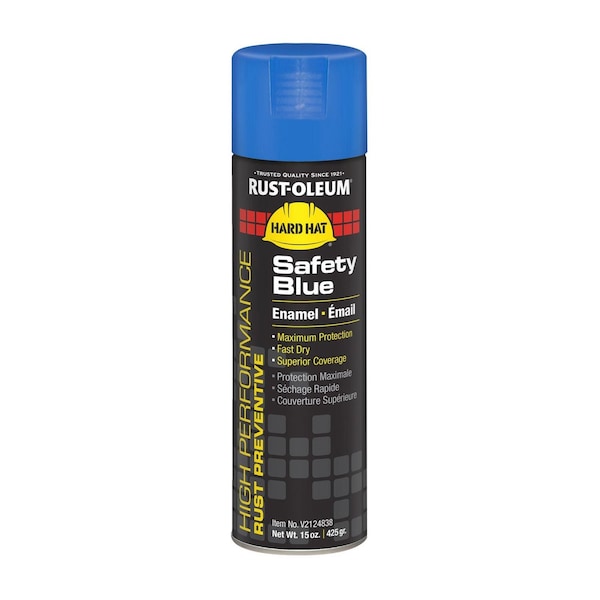 Rust-Oleum High Performance V2100 System Rust Preventive Enamel Spray Paint, Gloss Safety Blue, 15 oz Can, 6PK RSTV2124838CT - main