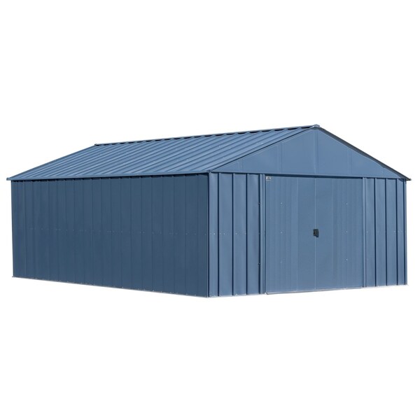 Arrow Classic 12 x 17 x 8 ft Blue Grey Steel Storage Shed CLG1217BG - main