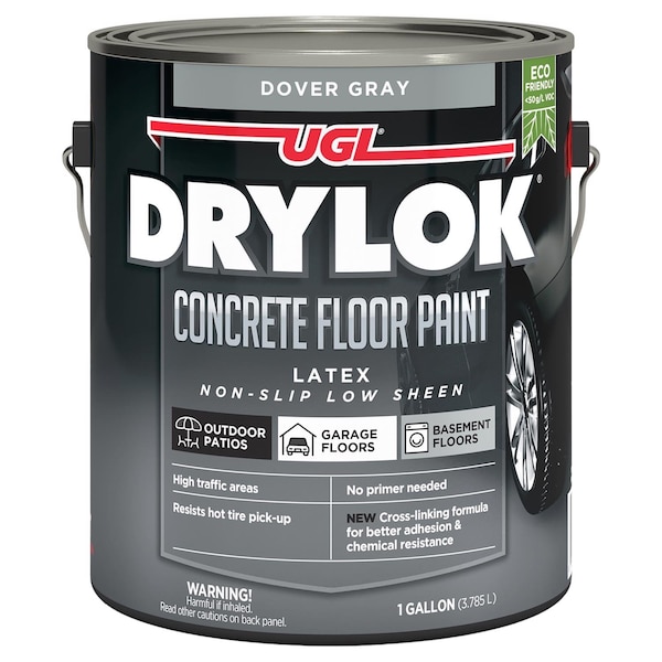 Drylok UGL Flat Dover Gray Latex-Based Latex Concrete Floor Paint 1 gal 832779 - main
