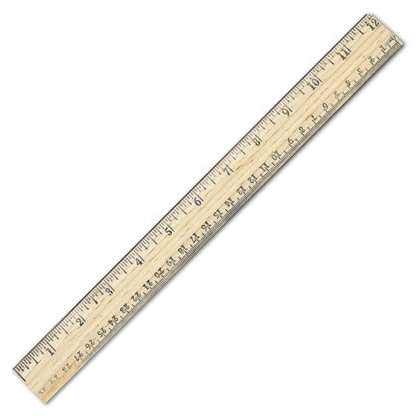 Westcott Rulers, 12" School Ruler 16ths & Metric 10377 - main