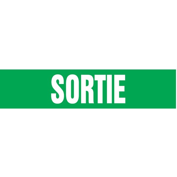 Accuform FRENCH PIPE MARKER SORTIE LANGUAGE CRPK265STB - main