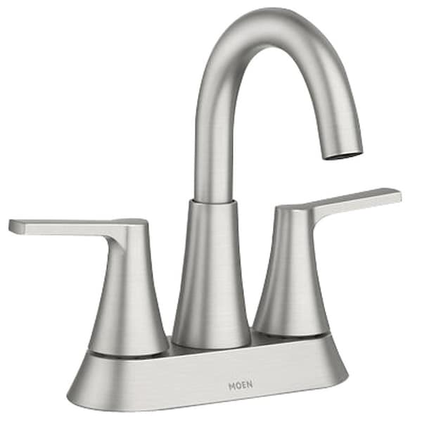 Moen Mikah 84311 Series Bathroom Faucet, 1.2 gpm, 2-Faucet Handle, 3-Faucet Hole, Metal, Brushed Nickel 84311SRN - main