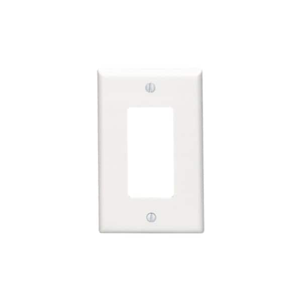 Leviton Decora Wallplate, Midway Size, Gang 1, Light Almond 80601-T - main