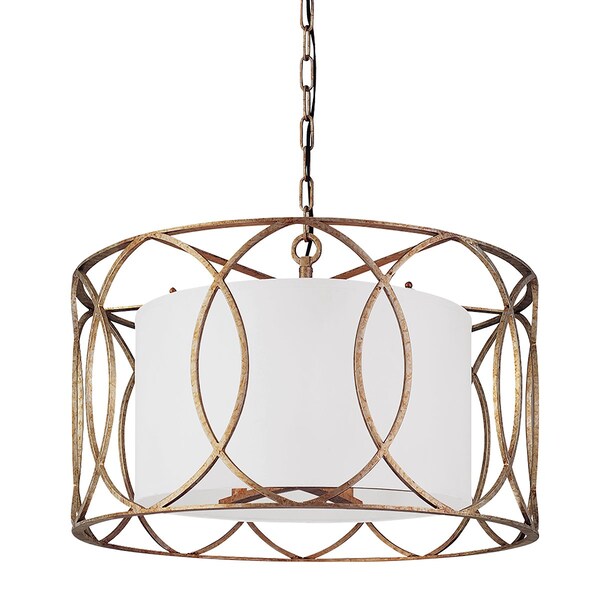 Troy Lighting Sausalito 5 Light Chandelier 25 In. Silver Gold F1285-SG - main