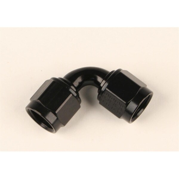 Geared2Golf 12AN Female to 12AN Female 90 deg Swivel Fitting Adapter - Black Anodize GE3608614 - main