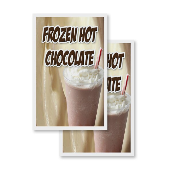 Signmission Frozen Hot Chocolate, Vinyl Decals Only 24 Inch x 36 Inch, Vinyl Decal, 2PK DSB-2436-2PACK-Frozen Hot Chocolate - main
