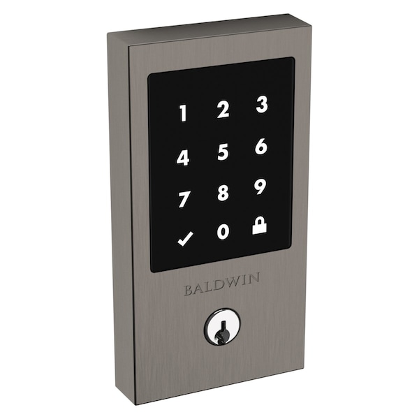 Baldwin Touchscreen Deadbolts Single Cylinder Graphite Nickel 8225076 - main